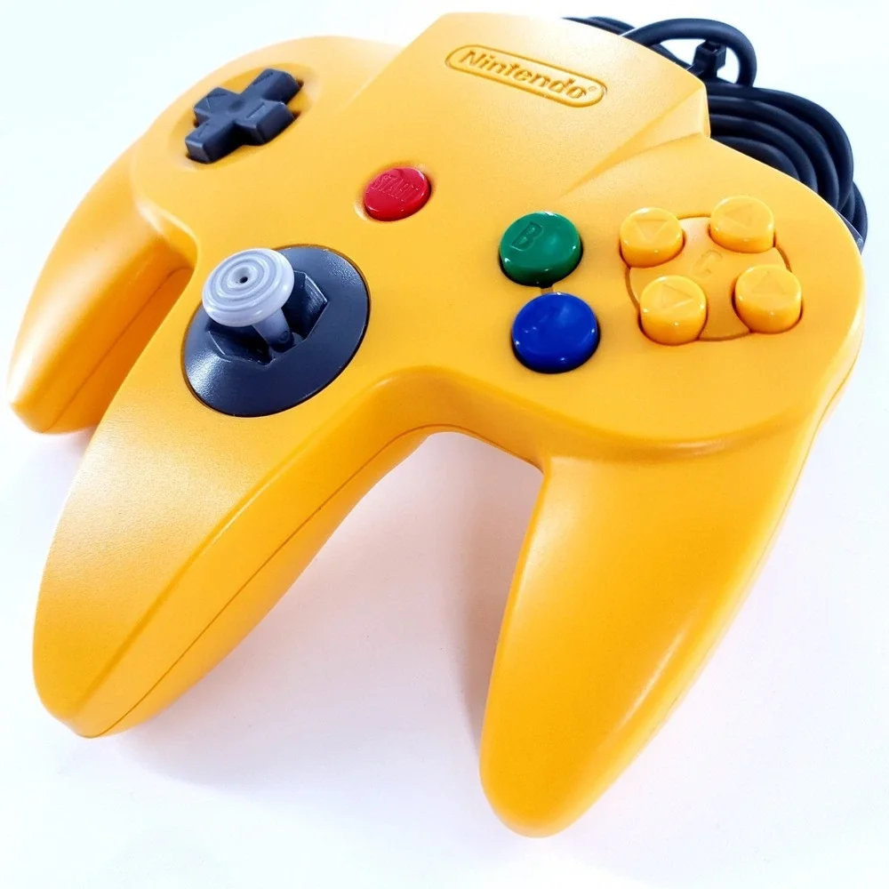 Official Nintendo 64 Gamepad Controller Yellow NUS-005 Tight Stick OEM Tested